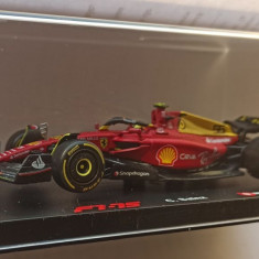 Macheta Ferrari F1-75 Sainz cu pilot Formula 1 Monza 2022- Bburago 1/43 F1