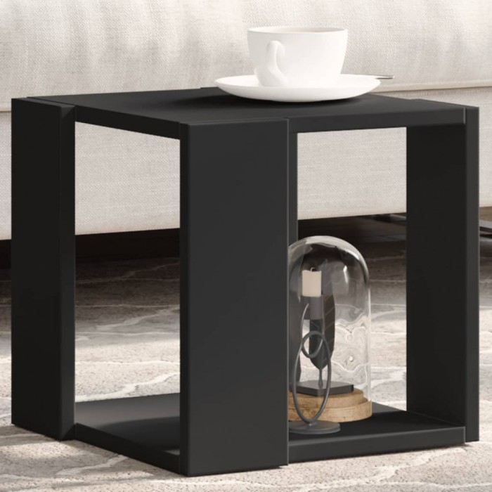 Gossi masa de cafea, negru, 32x32x30 cm, lemn prelucrat