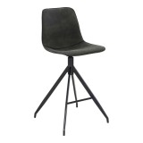 Cumpara ieftin Scaun de bar Monaco, microfibră, gri, picioare negre