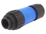 Conector circular pe cablu, 7 pini, tată, IP67, Amphenol