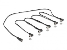 Splitter cablu DC 5.5x2.1mm la 5 x 5.5x2.1 mm M-M, Delock 90122