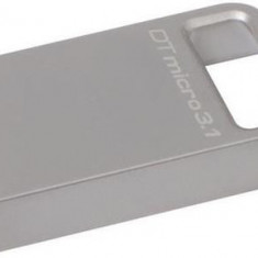 Stick USB Kingston DataTraveler Micro 3.1, USB 3.1, 128GB (Culoare metalica)