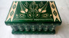 Cutie puzzle bijuterie cu cheia ascunsa secreta culoare verde decoratiune, Lemn, Europa