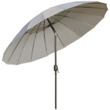 Outsunny Umbrelă de Grădină &Icirc;nclinabilă cu Manivelă și 18 Spițe din Metal și Poliester, &Oslash;250x240 cm, Gri Deschis | Aosom Romania