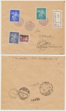 Romania 1939 plic francat 3 timbre Straja Tarii - Sf. Gheorghe cu stampila ocazionala pentru meciul de fotbal cu Italia