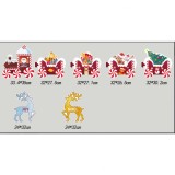 Christmas card light-up train - Christmas train P type - with 14 poles, Flippy