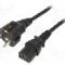 Cablu alimentare AC, 1.8m, 3 fire, culoare negru, CEE 7/7 (E/F) mufa, IEC C13 mama, SUNNY - C13E18