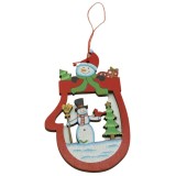 Ornament de brad oameni de zapada, flippy, multicolor, lemn, 10 cm