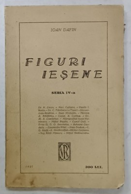 FIGURI IESENE de IOAN DAFIN , ANII &amp;#039;20 , DEDICATIE * foto