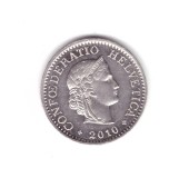 Moneda Elvetia 10 rappen 2010, stare foarte buna, curata, Europa, Cupru-Nichel