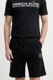 Aeronautica Militare pantaloni scurti barbati, culoarea negru, BF017F459