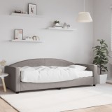 VidaXL Pat de zi cu saltea, gri taupe, 90x200 cm, textil 3197173