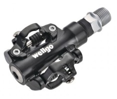 Pedale Wellgo M094B, aluminiu, ax Cr-Mo, 80.6 x 65.3 x 33.8 mm, negru, 318 g, bucsa DU