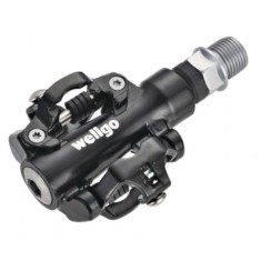 Pedale Wellgo M094B, aluminiu, ax Cr-Mo, 80.6 x 65.3 x 33.8 mm, negru, 318 g, bucsa DU