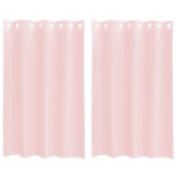 Cumpara ieftin Perdele Voile cu Oelii 2 buc Roz deschis 140x175 cm