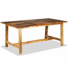 vidaXL Masa de sufragerie, 180 cm, lemn masiv reciclat foto