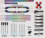 Lumini ambientale dedicate Toyota Land Cruiser Prado 2014-2023, RGB Acrilice 22 in 1 Dinamice cu efect symphony, Control din Aplicatie Bluetooth Buton