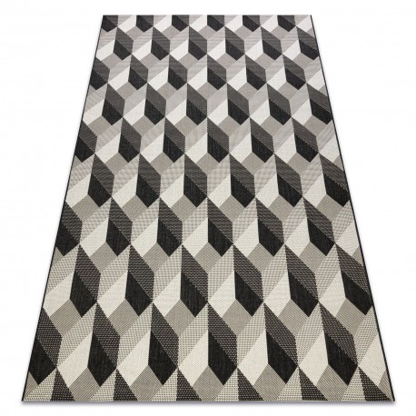 Covor sisal Flat 48624/690 Cuburi 3D, 200x290 cm