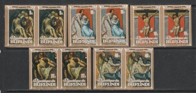 Burundi 1973 - Sfintele Pasti x2 Nedantelate 5v MNH foto