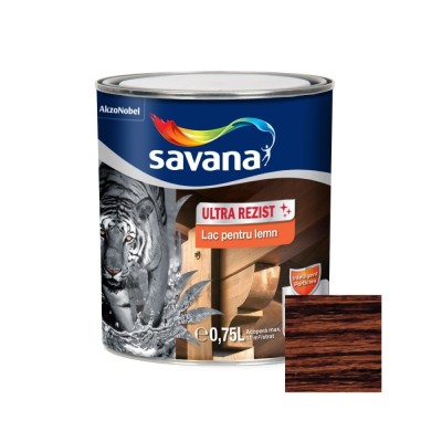 Lac pentru lemn Savana Ultra Rezist, wenge, interior / exterior, 0.75 L foto