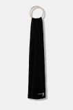 Weekend Max Mara fular de l&acirc;nă BARDIES culoarea negru, uni, 2525746035600
