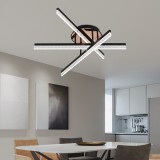 Lustra LED cu Telecomanda LT179/3BK, 41W, 3 Elemente, Lumina Rece/Clada/Neutra, Dimabila, Negru ModernLight Concept