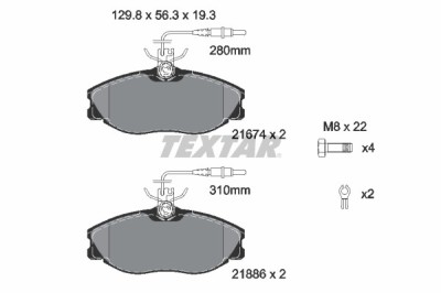 TEXTAR 2167403 Q+ set placute frana,frana disc foto