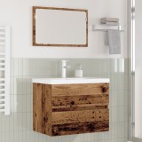 vidaXL Set de mobilier pentru baie 3 pcs Lemn vechi 60 x 38.5 x 45 cm