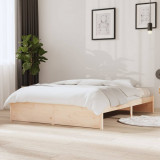 VidaXL Cadru de pat, 140x200 cm, lemn masiv
