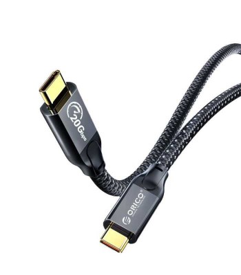 Cablu 100W 4K60Hz USB Type C - USB Type C 1m Gen2.2 20Gbps negru Orico CM32-10-BK foto
