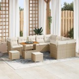 vidaXL Set de canapele pentru grădină cu pernă 12 pcs bej și crem