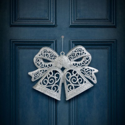 Decoratiune tip funda &amp;ndash; suspendabila &amp;ndash; argintie &amp;ndash; 35 cm Best CarHome foto