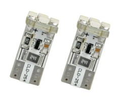 Set 2 becuri auto Vecta 12V T10 W2.1x9.5d 5W cu 4 leduri SMD 3528SMD Canbus , fara eroare in bord , alb foto