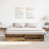 VidaXL Cadru de pat fără saltea Lemn vechi 180x200cm Lemn prelucrat
