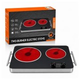 Cumpara ieftin Plită Electrică Dublă DEPOX&reg;, 6000W, 2 Zone de Gătit Independente, Suprafață din Sticlă Termorezistentă, 53 x 33 x 6 cm, Negru