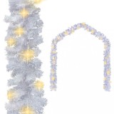 VidaXL Ghirlandă de Crăciun cu lumini LED, alb, 10 m