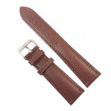 Cumpara ieftin Curea de Ceas din Piele Naturală Maro &ndash; Imprimeu Șop&acirc;rlă &ndash; 12-24 mm &ndash; Peste 60