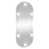 Cumpara ieftin Oglinda de perete cu lumini LED 30x70 cm oval sticla