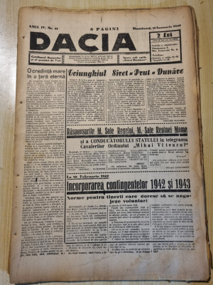 Dacia 18 ianuarie 1942-discursul lui goebbles,regele mihai,stiri de pe front foto