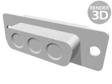 Conector D-Sub HARTING 3 Pini Mama Speciali, Model 09692000033, Fara Contacte Speciale