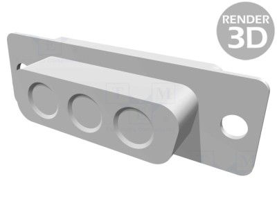 Conector D-Sub 3 pini mamă foto