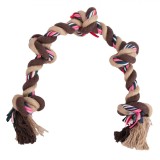 Jucărie C&acirc;ine, Sfoară cu Noduri, Lungime 78 cm, Multicolor, Oem