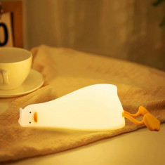 LOSUN Duck Night Light pentru copii, Cute Minting Duck Touch Lampă Silicon cu Di
