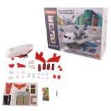 Avion transport pompieri Leziter cu 4 masini, efecte luminoase si sonore, cala deschidere, accesorii, varsta 3 ani+