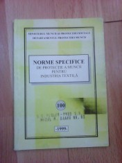 Norme specifice de protectie a muncii pentru industria textila foto