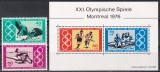 Germania 1976 - Jocurile Olimpice - Montreal, Serie + Colita, MNH, Nestampilat