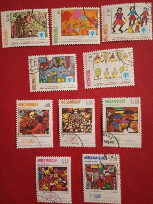 MOZAMBIC, EXPOZIȚII - 2X5 VALORI ȘTAMPILATE foto