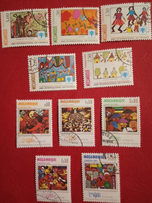 MOZAMBIC, EXPOZIȚII - 2X5 VALORI ȘTAMPILATE