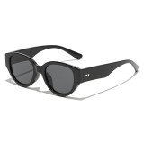 Ochelari de dama ovali, rama retro Asteroid GSM 17002, negru