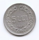 Romania 5 Lei 1949 - Aluminiu, 23 mm, KM-77